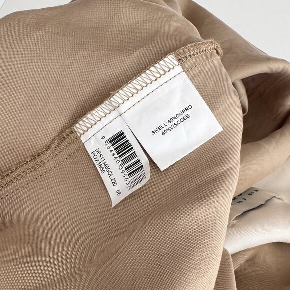 Dissh Seren Two-Tone Cream Tan Color Block Midi Slip Dress Size 2 - Picture 8 of 8